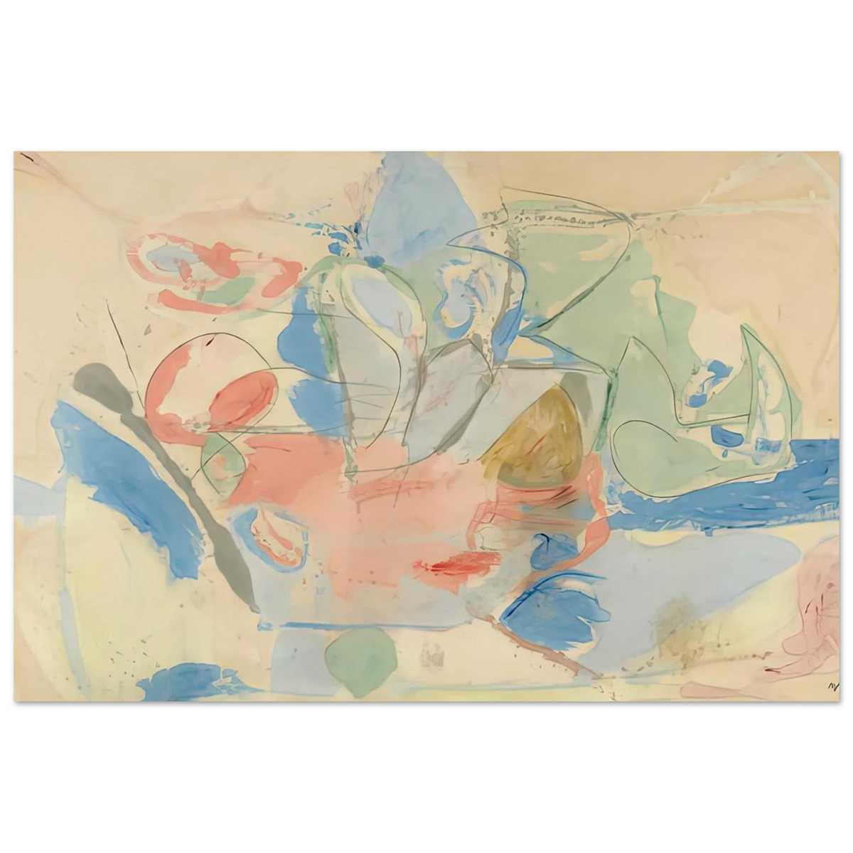 Mountains and Sea, 1952- Poster | Helen Frankenthaler Poster | Frankenthaler Helen