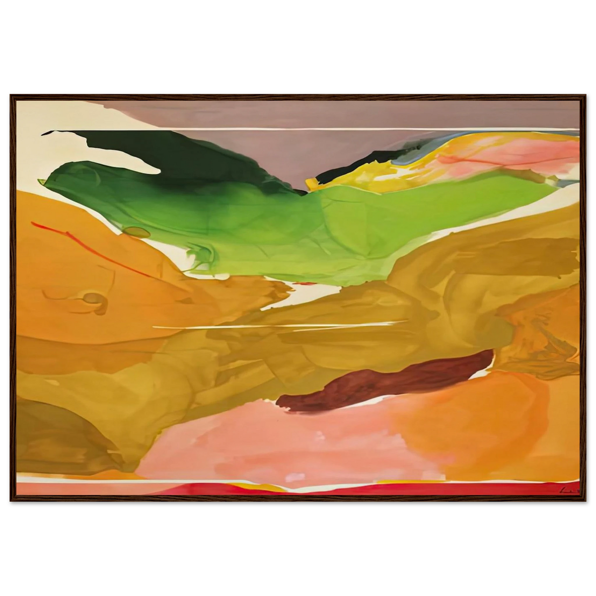 Nature Abhors a Vacuum, 1973- Framed Poster | Helen Frankenthaler Framed Prints Wall Art | Frankenthaler Helen