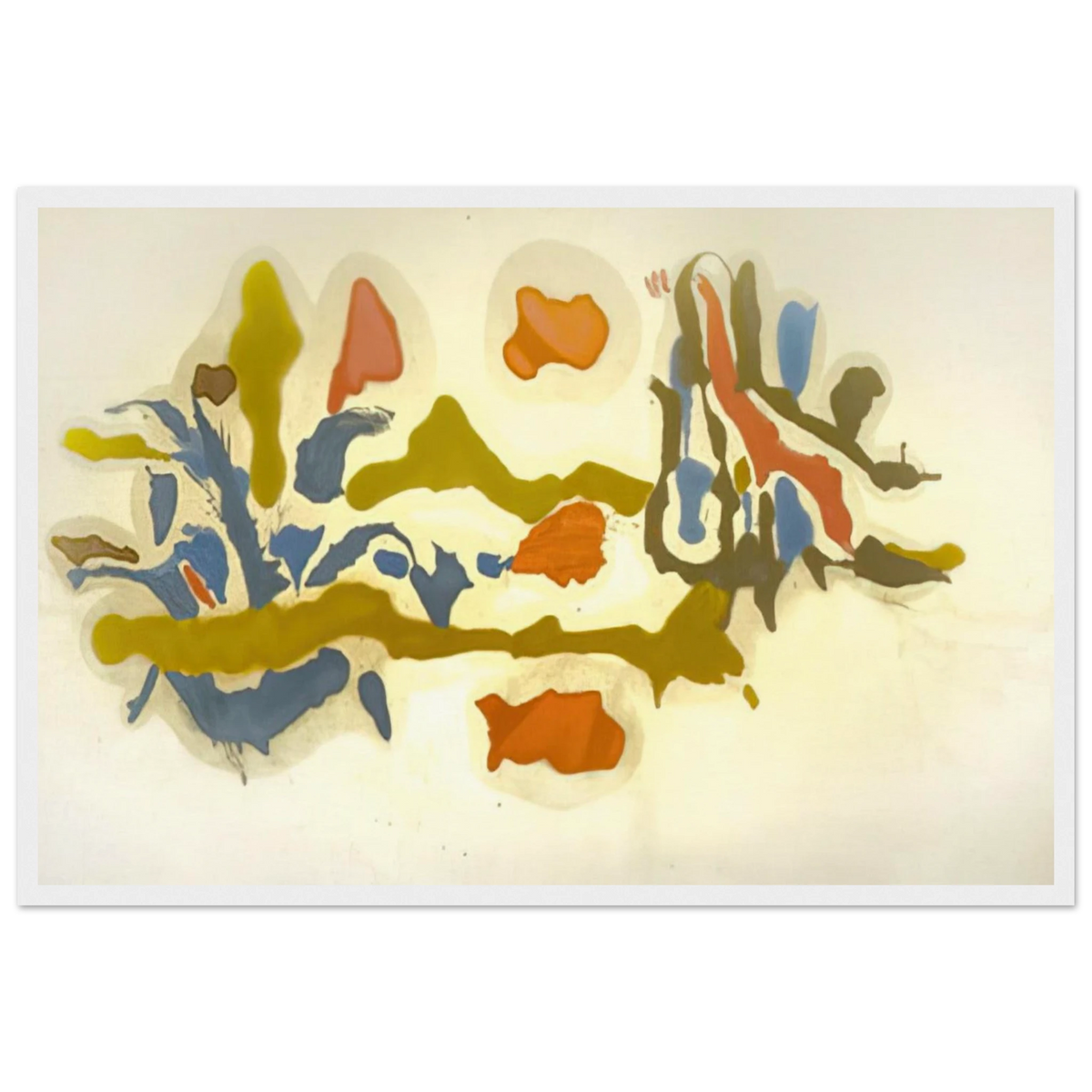 Seascape with Dunes - 1962 Framed Poster | Helen Frankenthaler Framed Prints Wall Art | Frankenthaler Helen