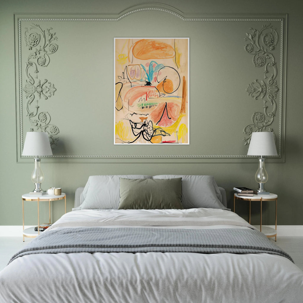 Window Shade No. 1, 1952- Framed Poster | Helen Frankenthaler Framed Prints Wall Art | Frankenthaler Helen