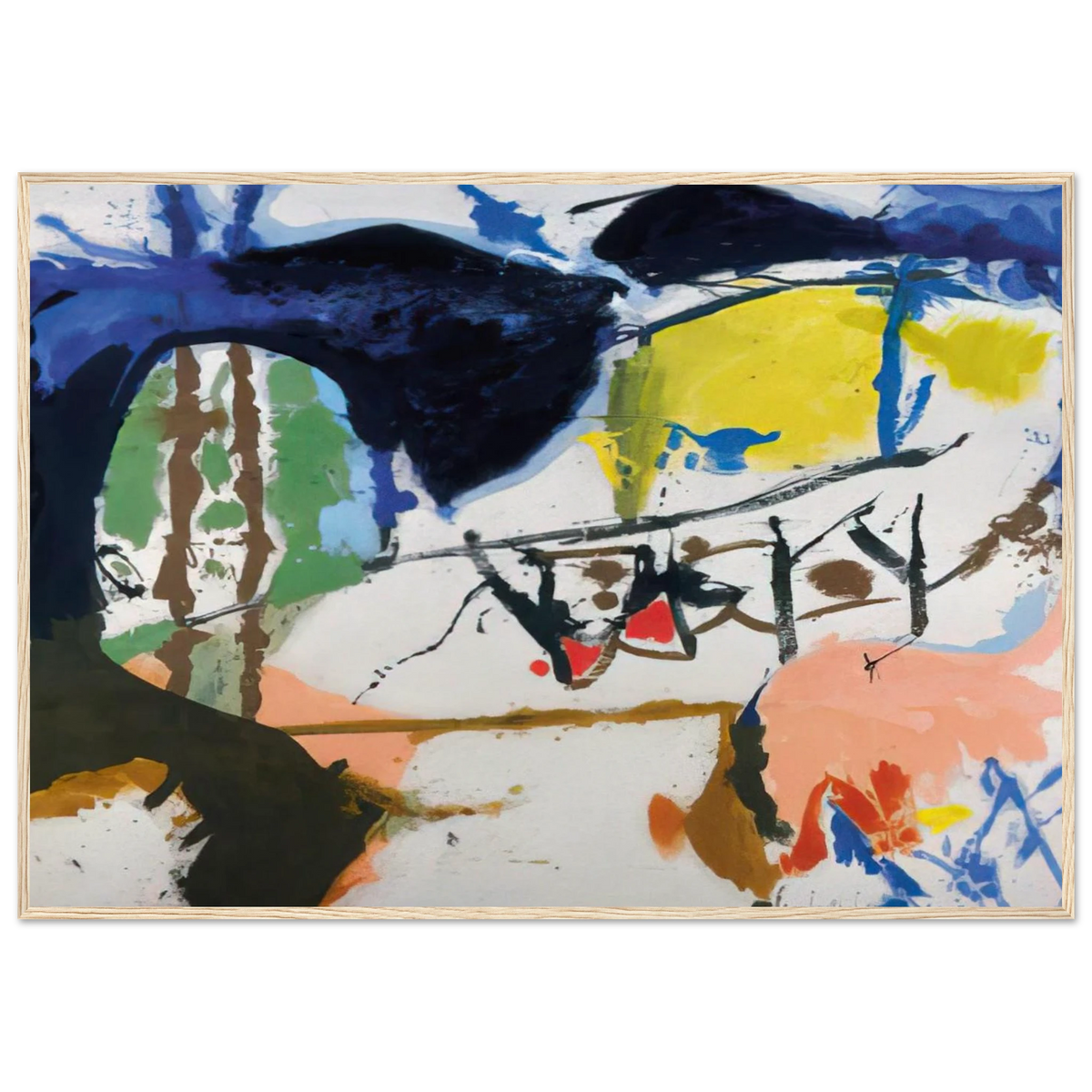 Acres - 1959 Framed Poster | Helen Frankenthaler Framed Prints Wall Art | Frankenthaler Helen
