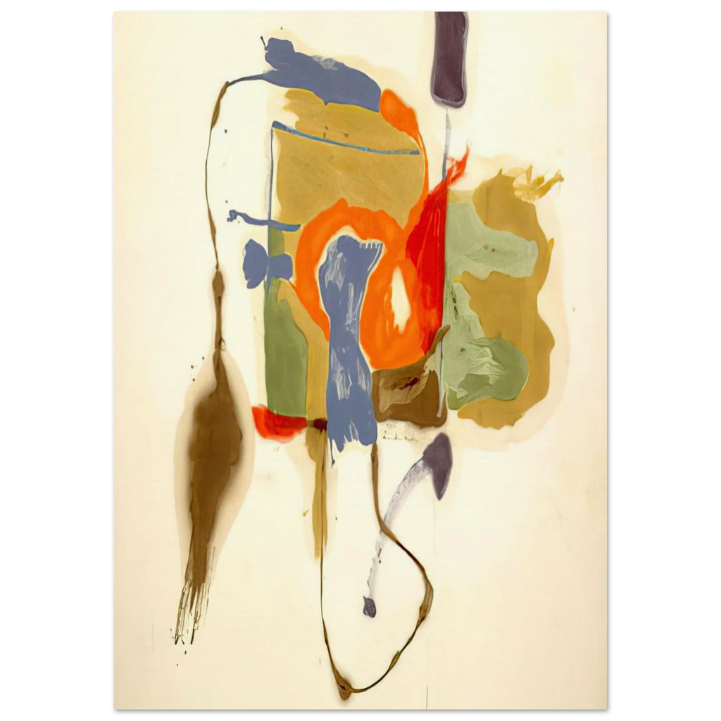 Blue Form in a Scene - 1961 Poster | Helen Frankenthaler Poster | Frankenthaler Helen