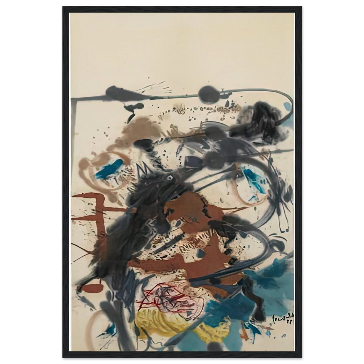 Winter Hunt, 1958- Framed Poster | Helen Frankenthaler Framed Prints Wall Art | Frankenthaler Helen