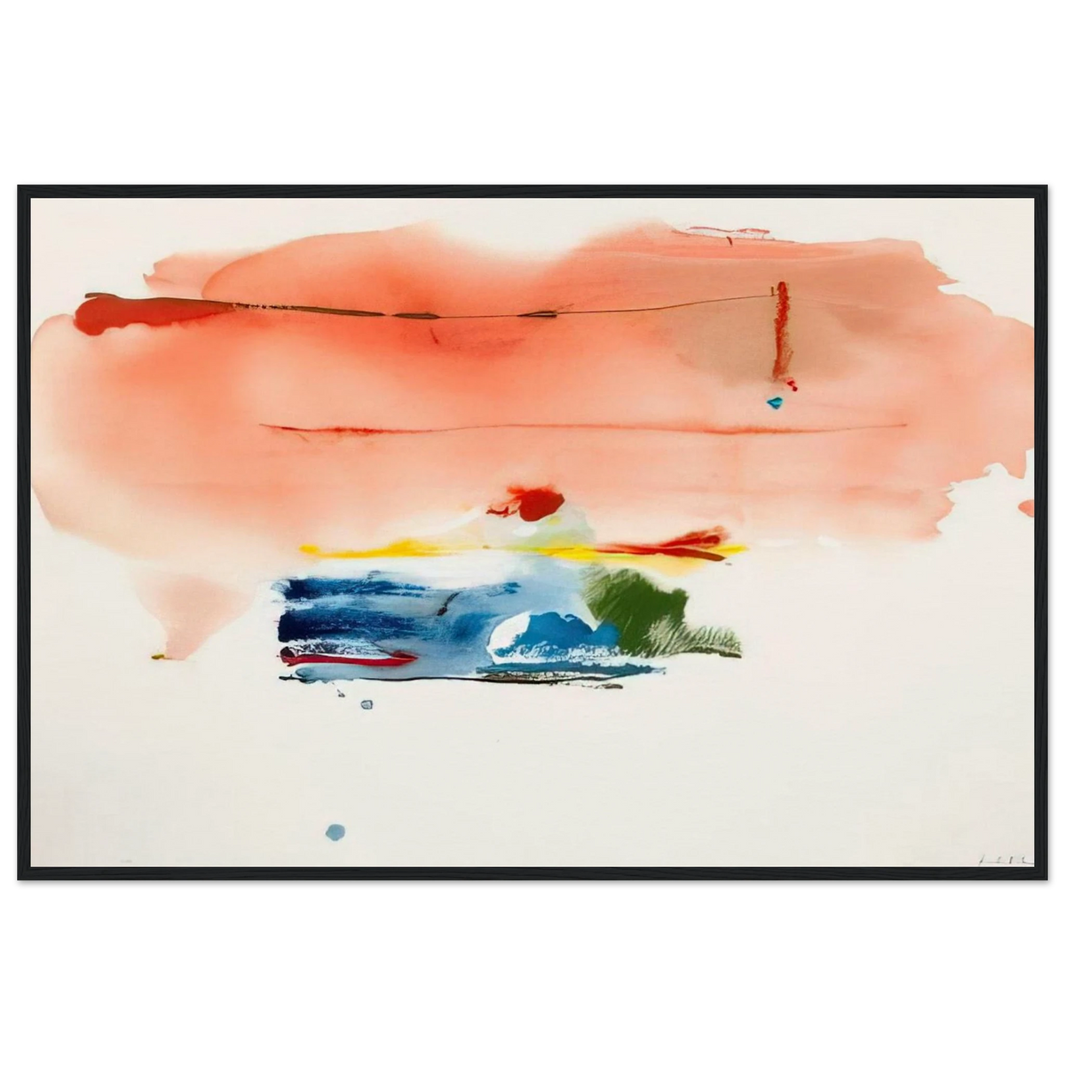 Santa Fe II - 1986 Framed Poster | Helen Frankenthaler Framed Prints Wall Art | Frankenthaler Helen