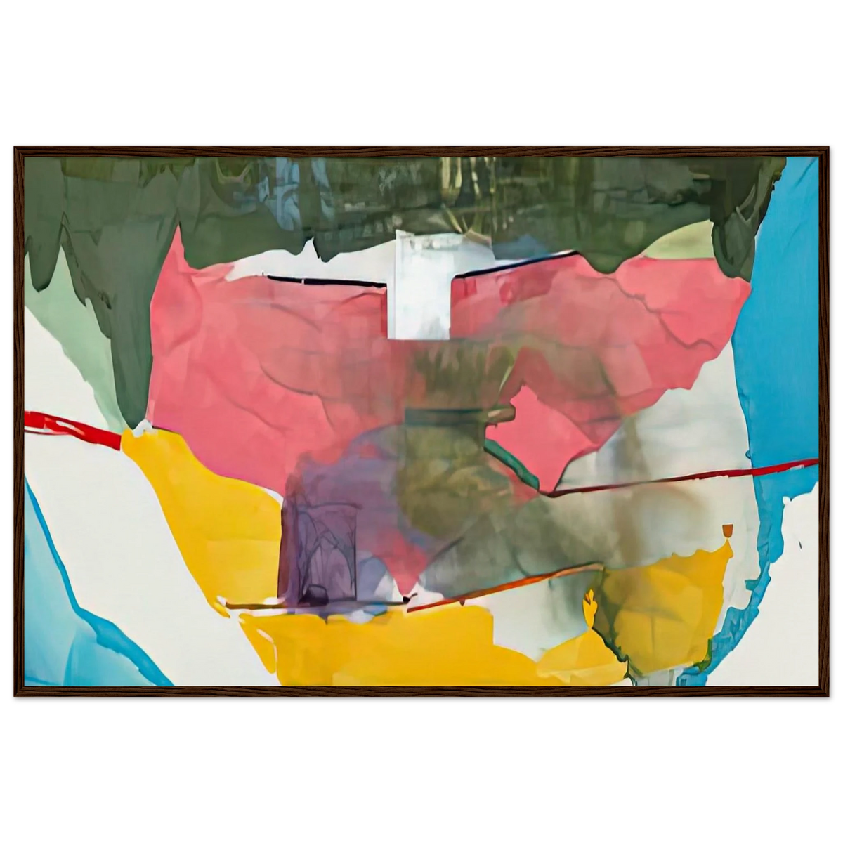Off White Square, 1973- Framed Poster | Helen Frankenthaler Framed Prints Wall Art | Frankenthaler Helen