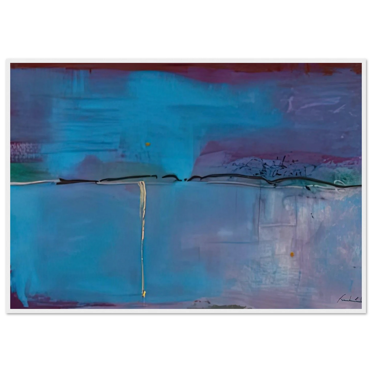 Zone Blue, 1994- Framed Poster | Helen Frankenthaler Framed Prints Wall Art | Frankenthaler Helen