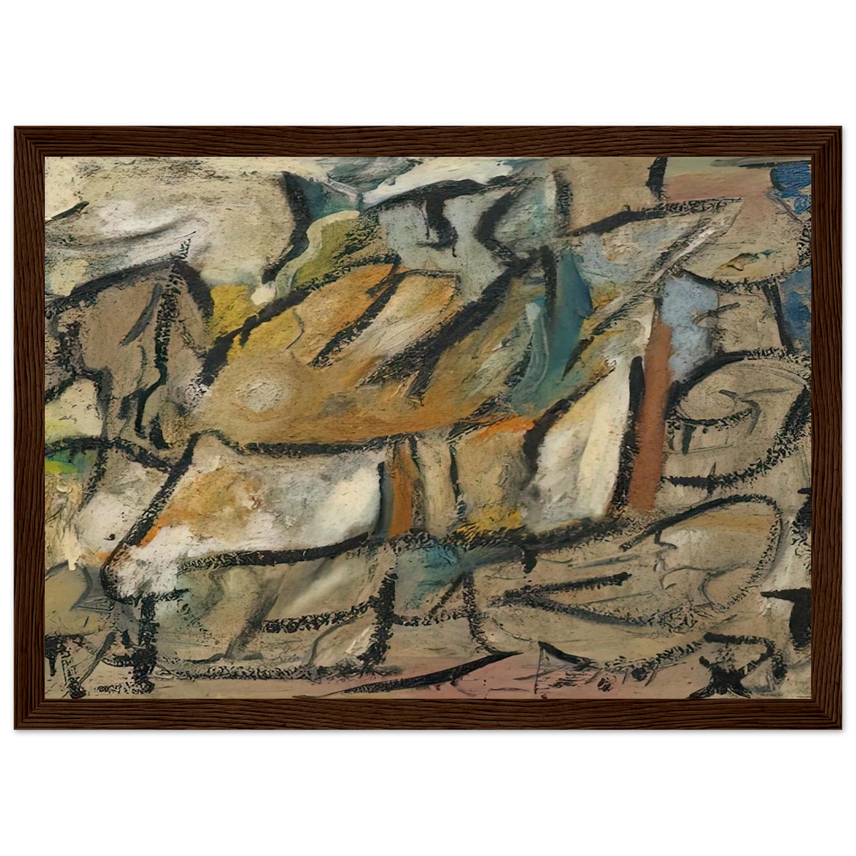 August Weather, 1951- Framed Poster | Helen Frankenthaler Framed Prints Wall Art | Frankenthaler Helen