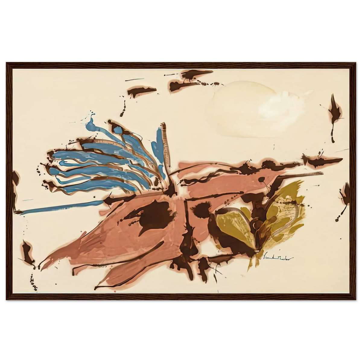 Pink Bird Figure I, 1961- Framed Poster | Helen Frankenthaler Framed Prints Wall Art | Frankenthaler Helen