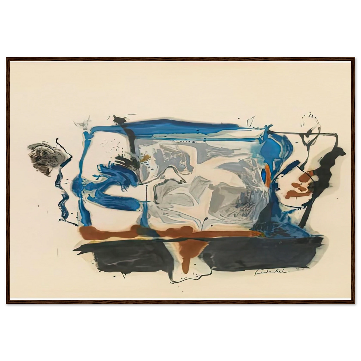 Swan Lake II, 1961- Framed Poster | Helen Frankenthaler Framed Prints Wall Art | Frankenthaler Helen