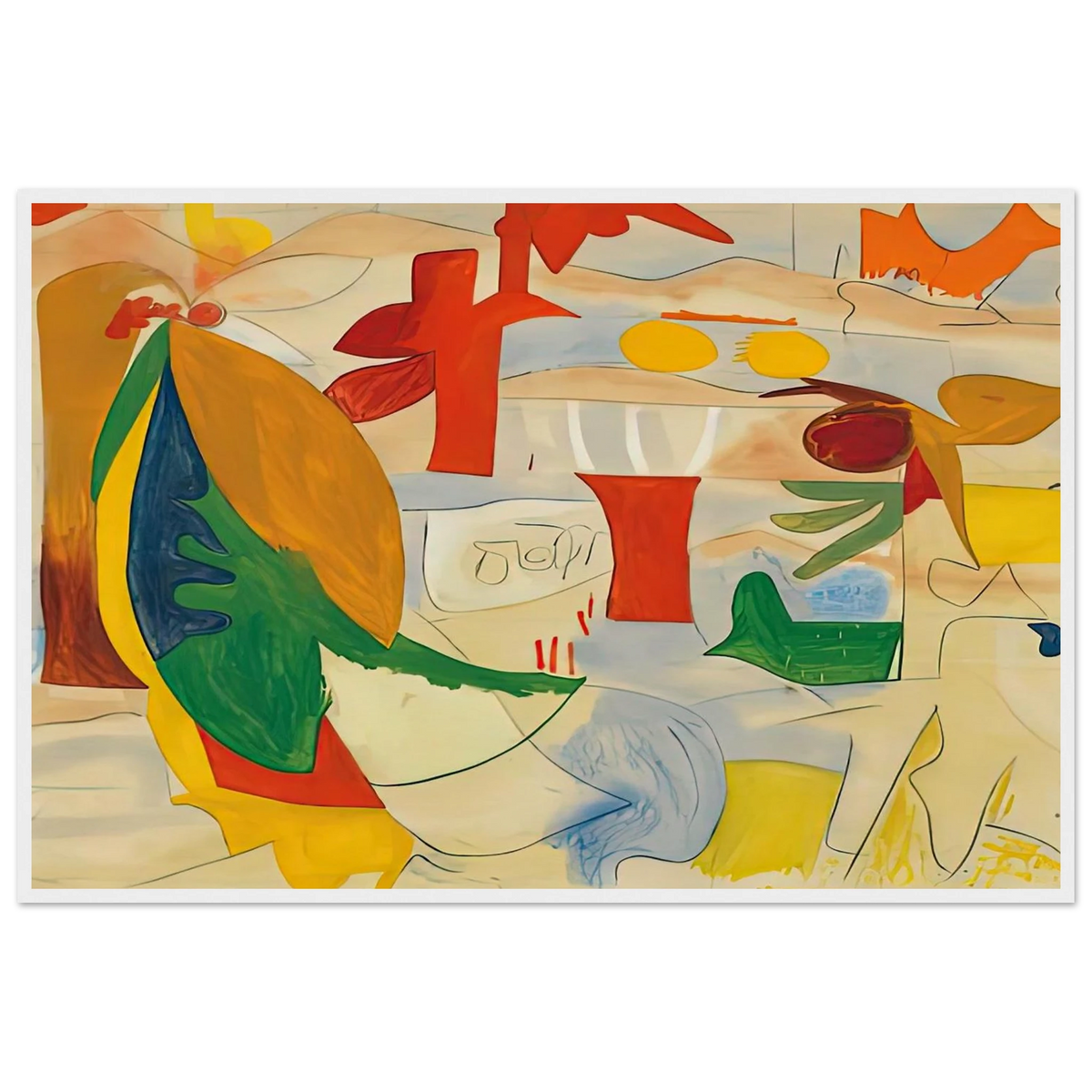 Abstract Landscape, 1951- Framed Poster | Helen Frankenthaler Framed Prints Wall Art | Frankenthaler Helen