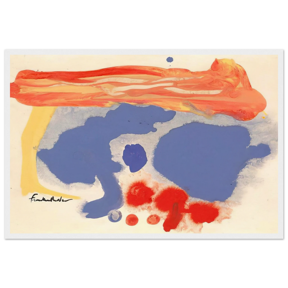 Summerscene, Provincetown - 1961 Framed Poster | Helen Frankenthaler Framed Prints Wall Art | Frankenthaler Helen