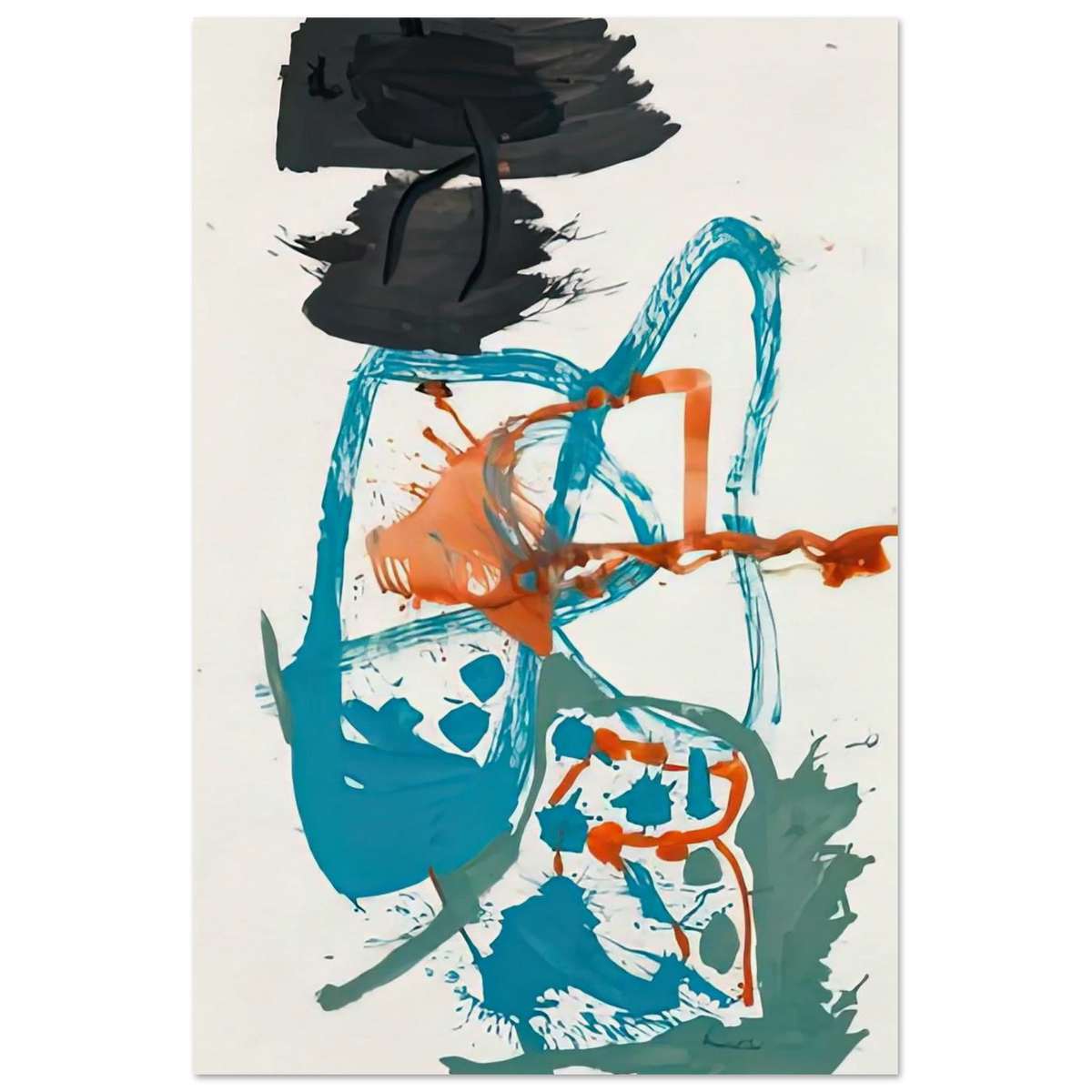 Winter Figure with Black Overhead, 1959- Poster | Helen Frankenthaler Poster | Frankenthaler Helen