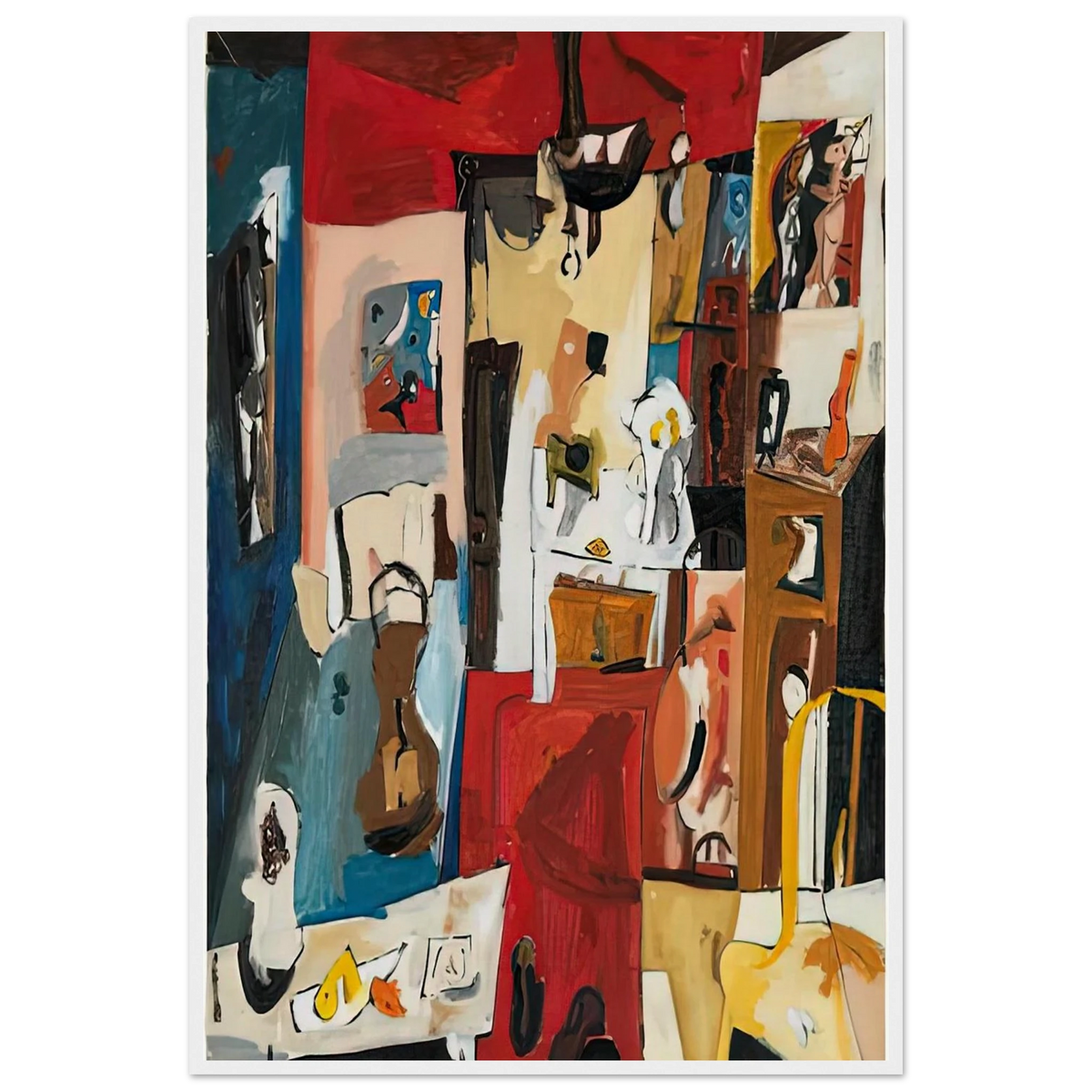 21st Street Studio, 1950- Framed Poster | Helen Frankenthaler Framed Prints Wall Art | Frankenthaler Helen