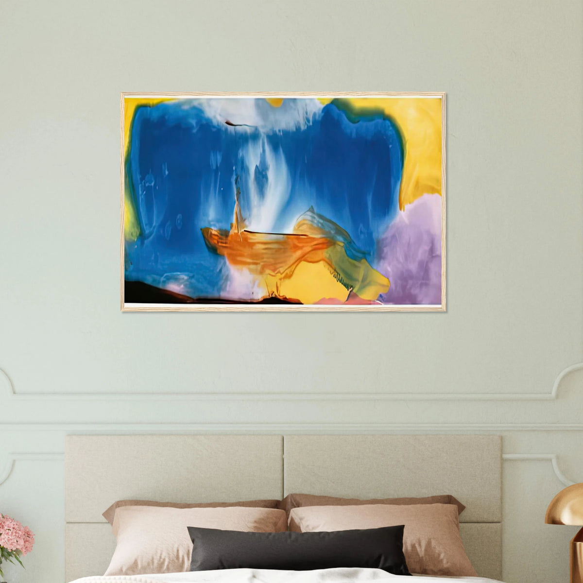 Moveable Blue, 1973- Framed Poster | Helen Frankenthaler Framed Prints Wall Art | Frankenthaler Helen