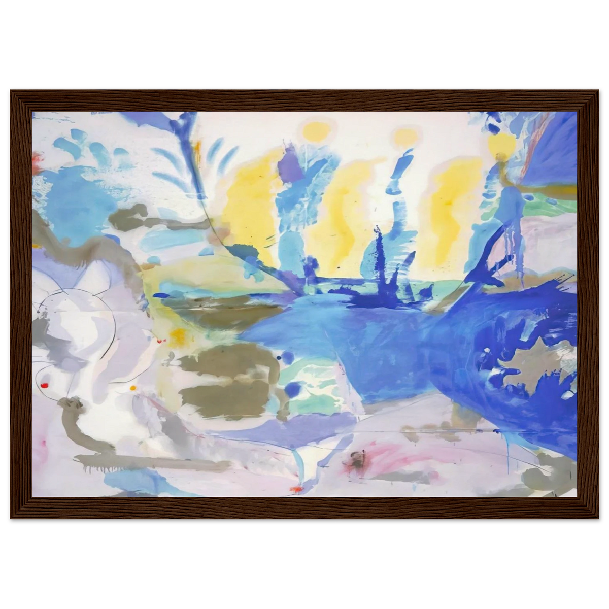 Basque Beach - 1958 Framed Poster | Helen Frankenthaler Framed Prints Wall Art | Frankenthaler Helen