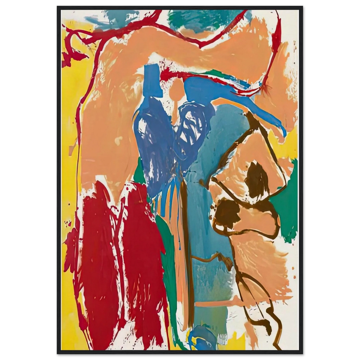 Mediterranean Thoughts, 1960- Framed Poster | Helen Frankenthaler Framed Prints Wall Art | Frankenthaler Helen