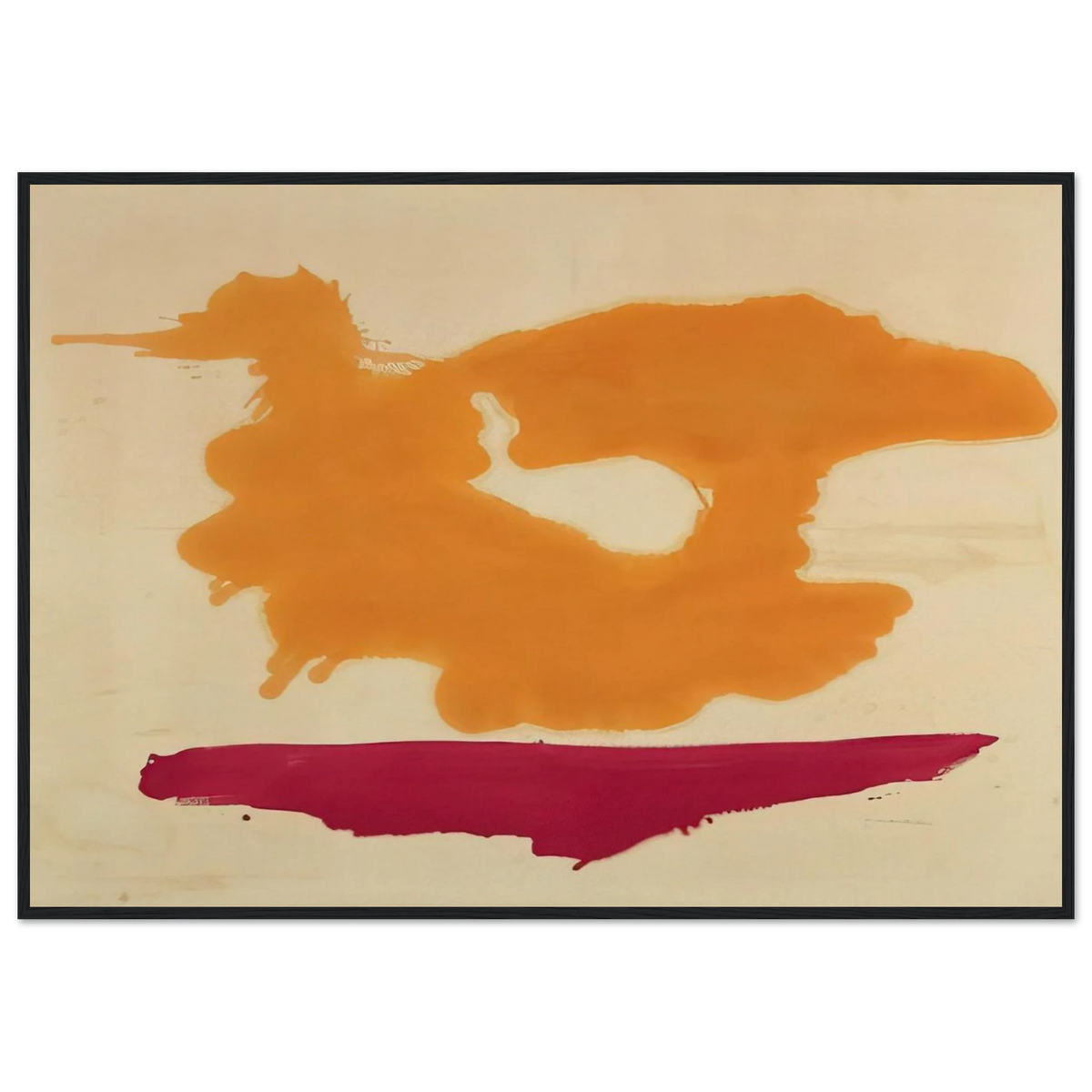 Only Orange - 1963 Framed Poster | Helen Frankenthaler Framed Prints Wall Art | Frankenthaler Helen