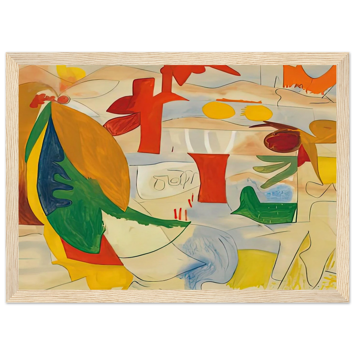 Abstract Landscape, 1951- Framed Poster | Helen Frankenthaler Framed Prints Wall Art | Frankenthaler Helen