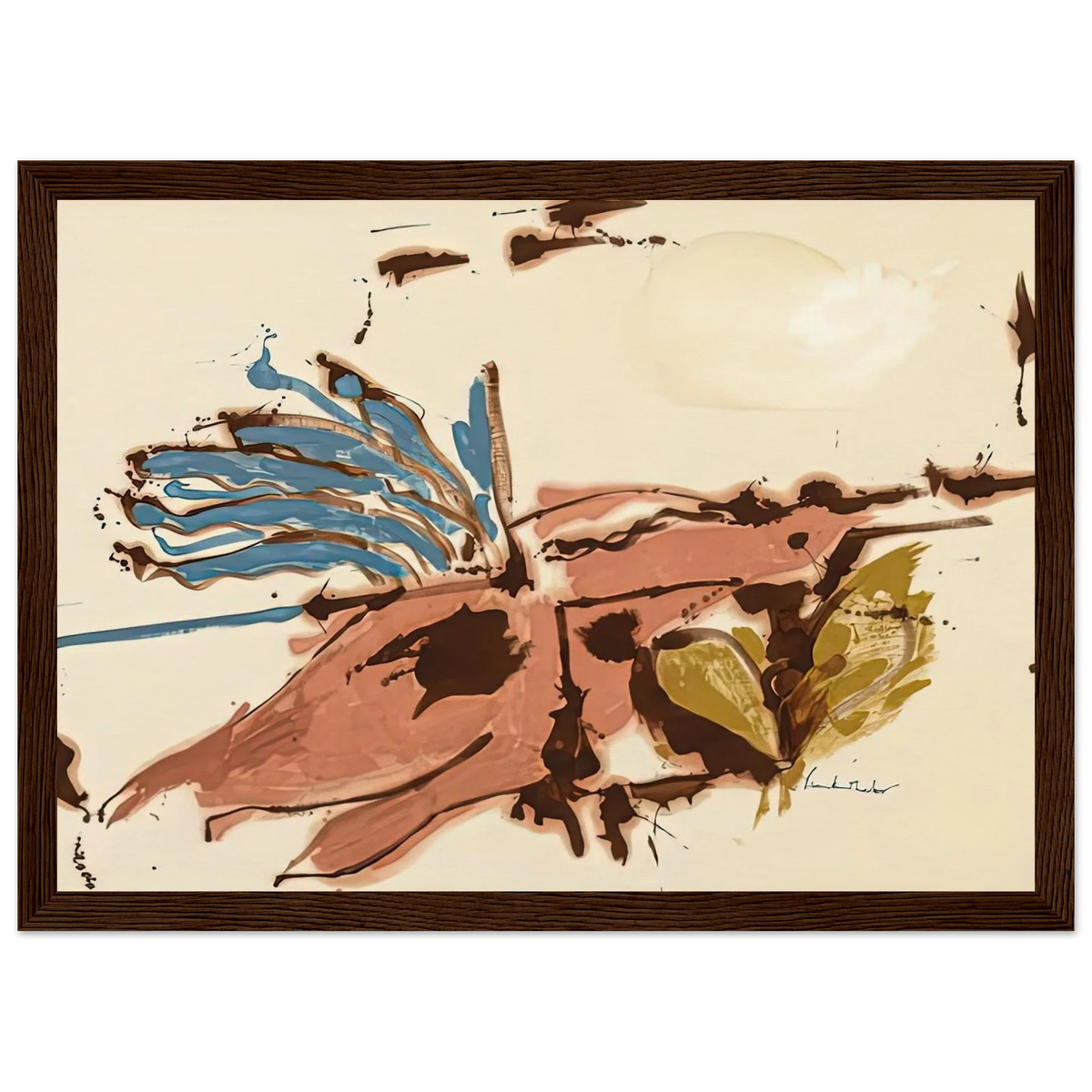 Pink Bird Figure I, 1961- Framed Poster | Helen Frankenthaler Framed Prints Wall Art | Frankenthaler Helen
