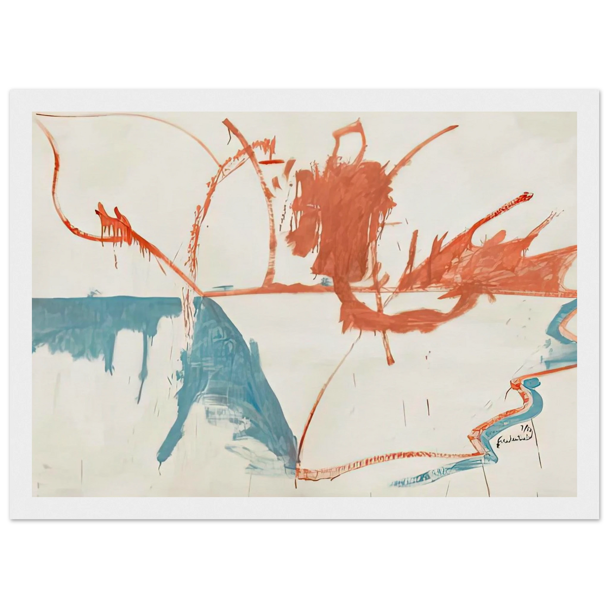 French Horizon, 1958- Framed Poster | Helen Frankenthaler Framed Prints Wall Art | Frankenthaler Helen