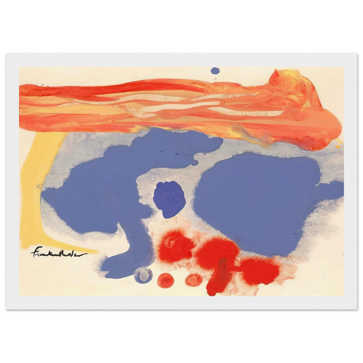 Summerscene, Provincetown - 1961 Framed Poster | Helen Frankenthaler Framed Prints Wall Art | Frankenthaler Helen