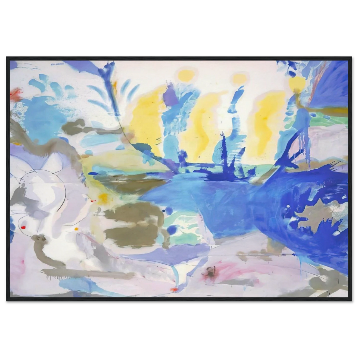 Basque Beach - 1958 Framed Poster | Helen Frankenthaler Framed Prints Wall Art | Frankenthaler Helen
