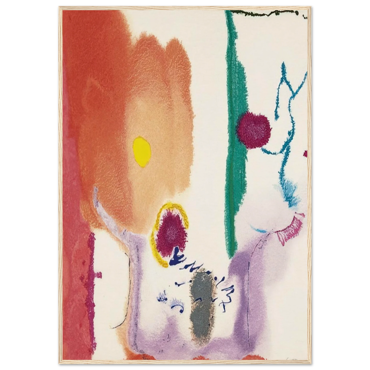 Beginnings - 2002 Framed Poster | Helen Frankenthaler Framed Prints Wall Art | Frankenthaler Helen