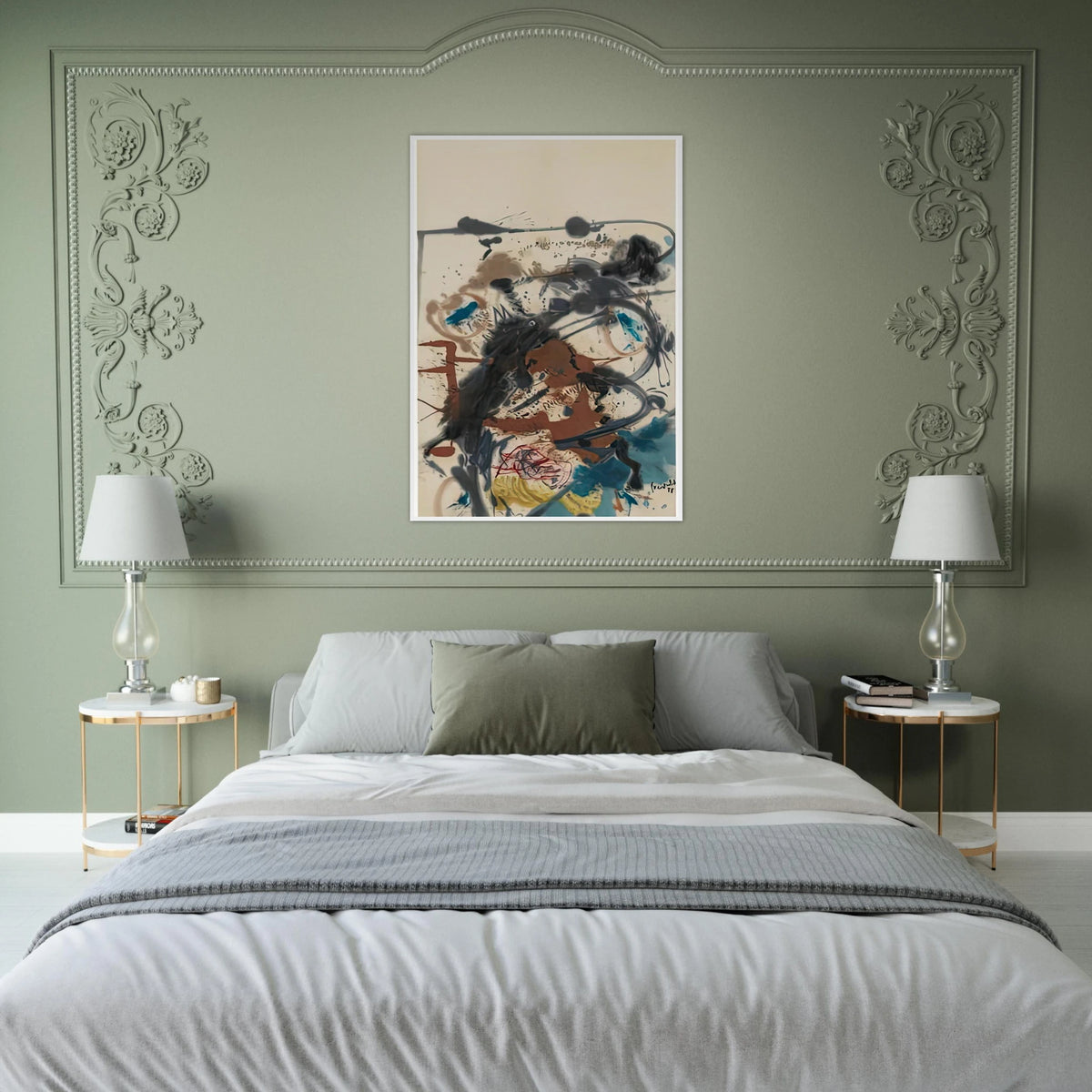 Winter Hunt, 1958- Framed Poster | Helen Frankenthaler Framed Prints Wall Art | Frankenthaler Helen