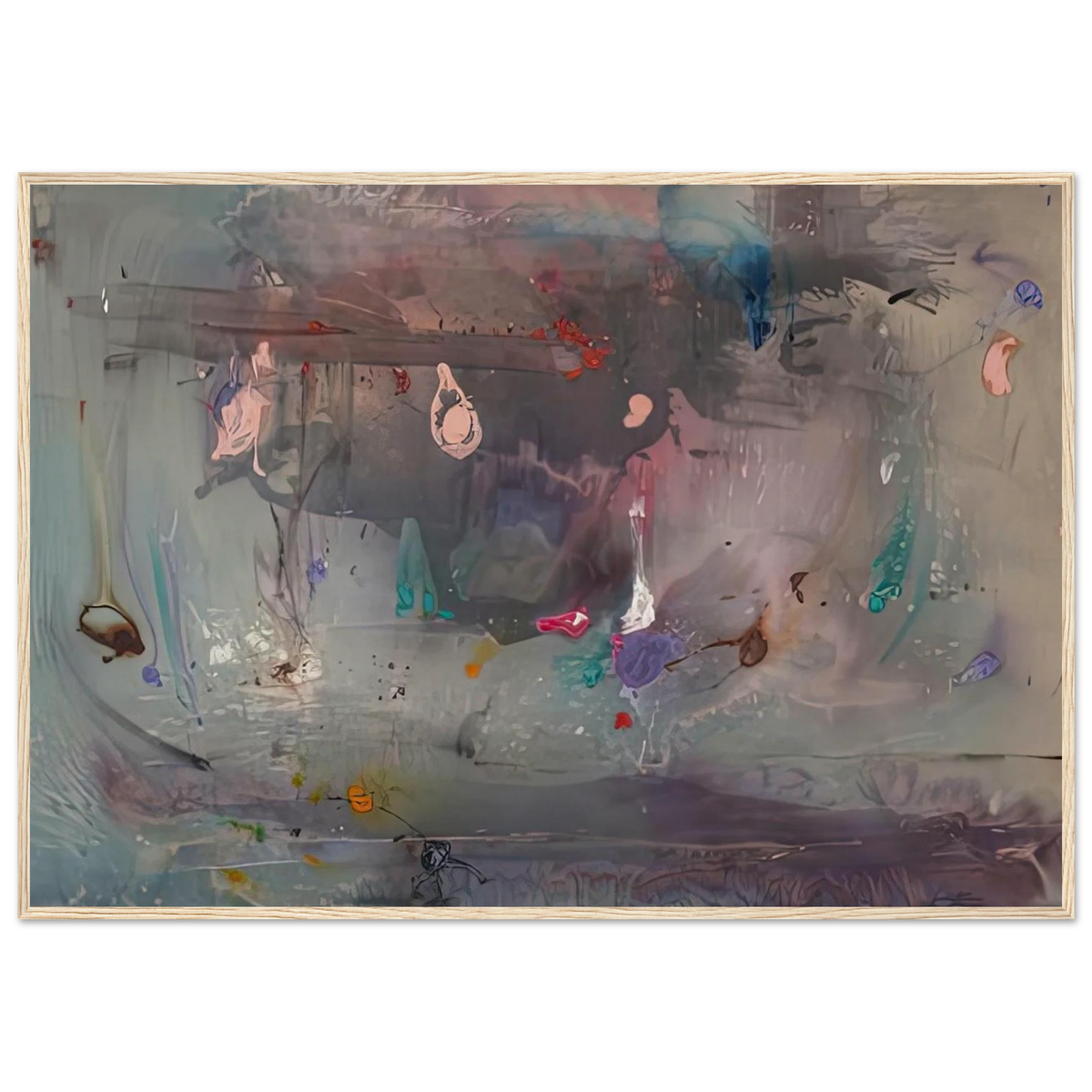 Grey Fireworks, 1982- Framed Poster | Helen Frankenthaler Framed Prints Wall Art | Frankenthaler Helen