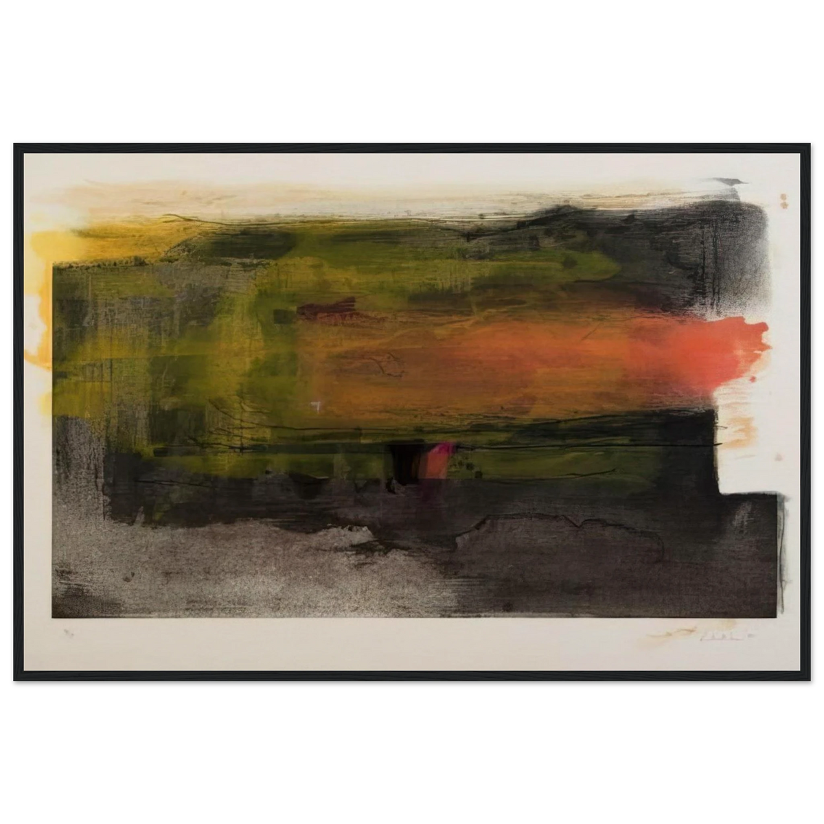 Deep Sun - 1983 Framed Poster | Helen Frankenthaler Framed Prints Wall Art | Frankenthaler Helen