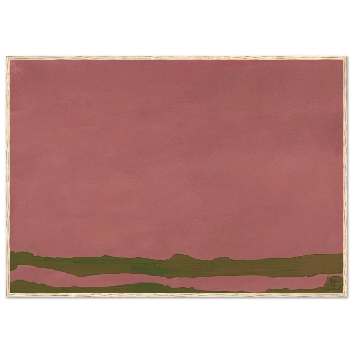 Green Likes Mauve - 1970 Framed Poster | Helen Frankenthaler Framed Prints Wall Art | Frankenthaler Helen