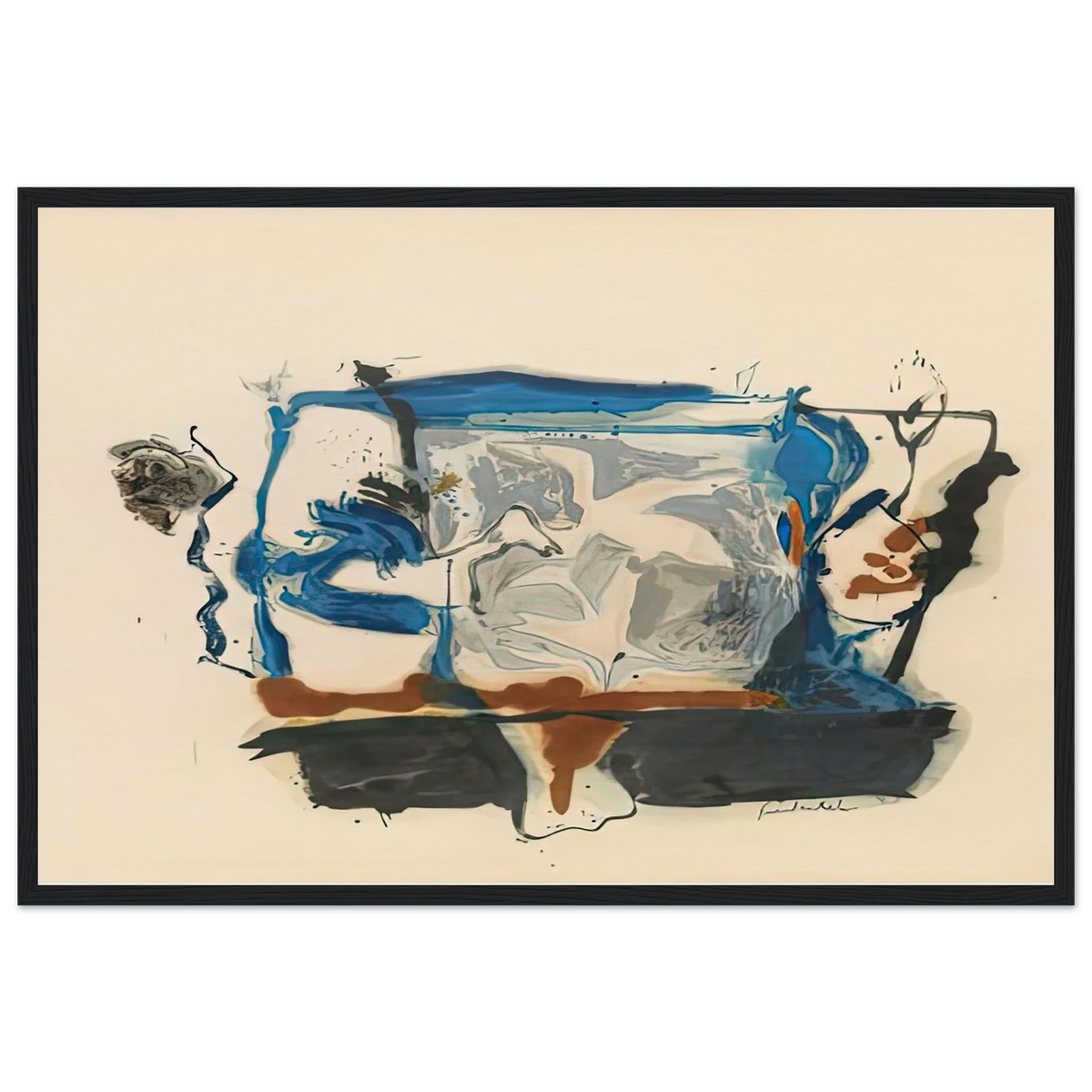 Swan Lake II, 1961- Framed Poster | Helen Frankenthaler Framed Prints Wall Art | Frankenthaler Helen