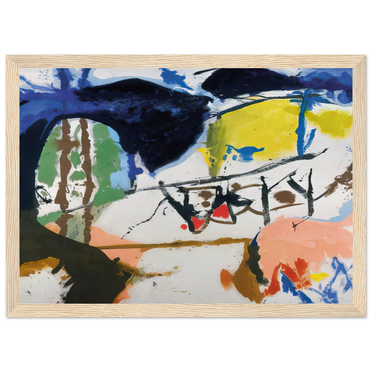 Acres - 1959 Framed Poster | Helen Frankenthaler Framed Prints Wall Art | Frankenthaler Helen