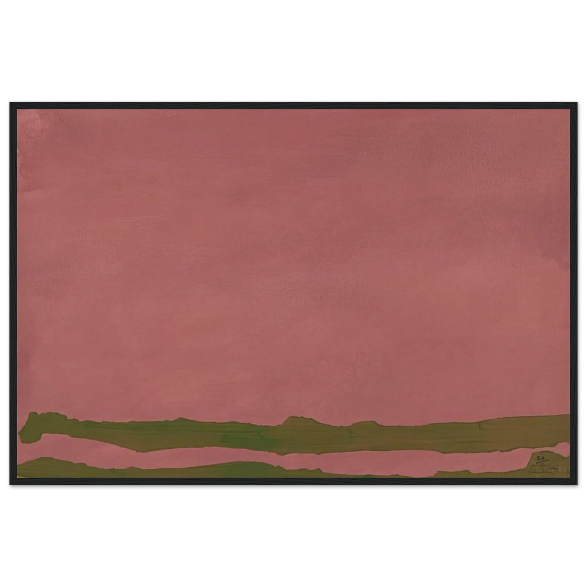 Green Likes Mauve - 1970 Framed Poster | Helen Frankenthaler Framed Prints Wall Art | Frankenthaler Helen