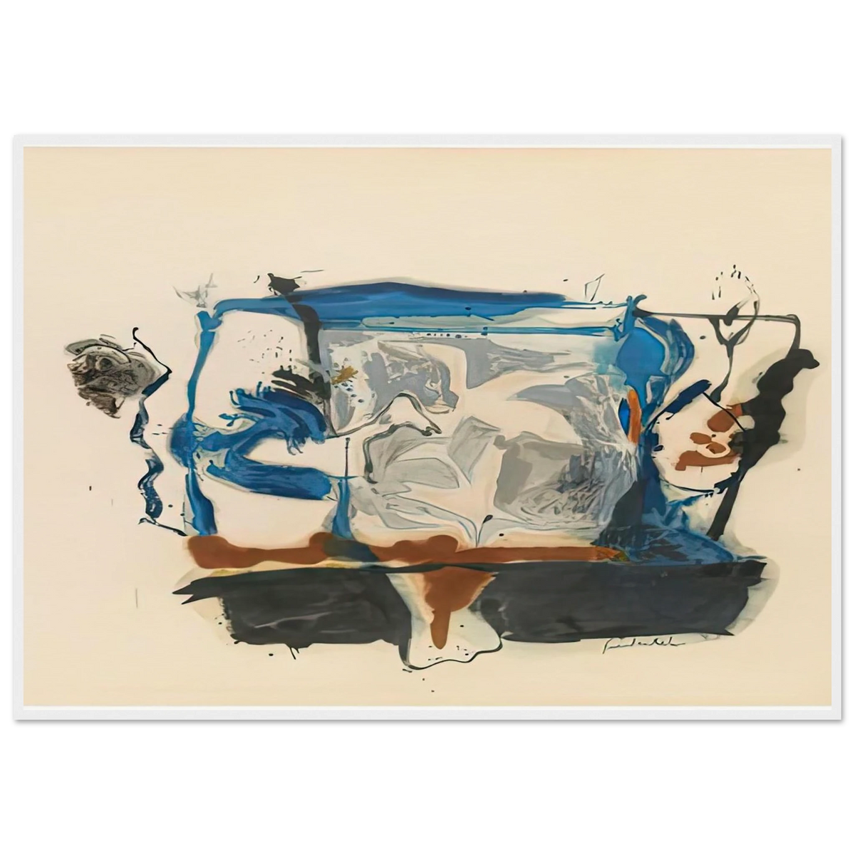 Swan Lake II, 1961- Framed Poster | Helen Frankenthaler Framed Prints Wall Art | Frankenthaler Helen