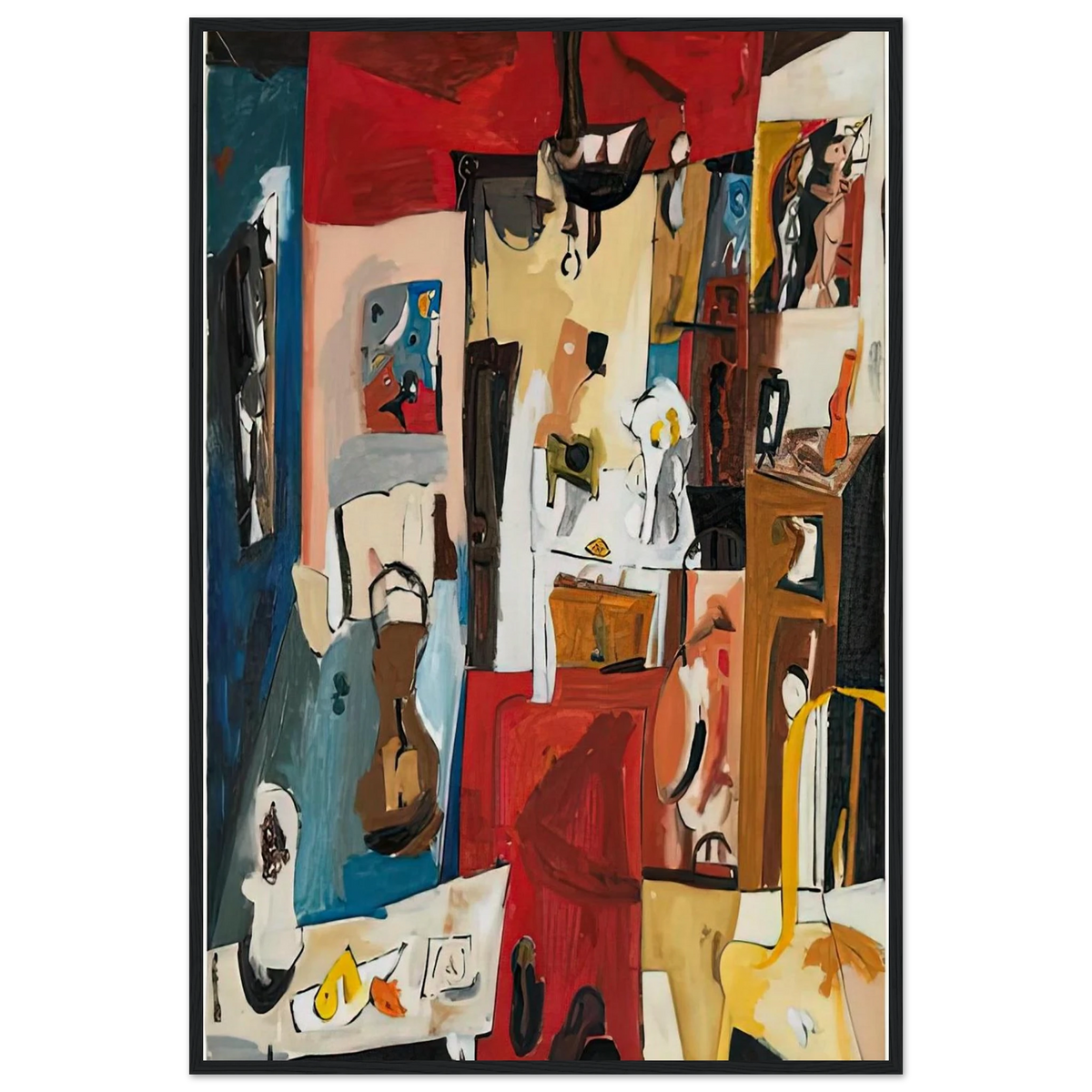 21st Street Studio, 1950- Framed Poster | Helen Frankenthaler Framed Prints Wall Art | Frankenthaler Helen