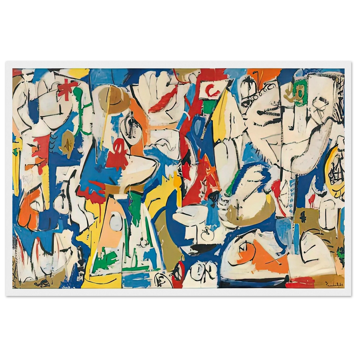 The Jugglers, 1951- Framed Poster | Helen Frankenthaler Framed Prints Wall Art | Frankenthaler Helen