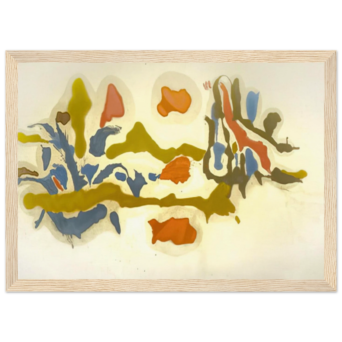 Seascape with Dunes - 1962 Framed Poster | Helen Frankenthaler Framed Prints Wall Art | Frankenthaler Helen
