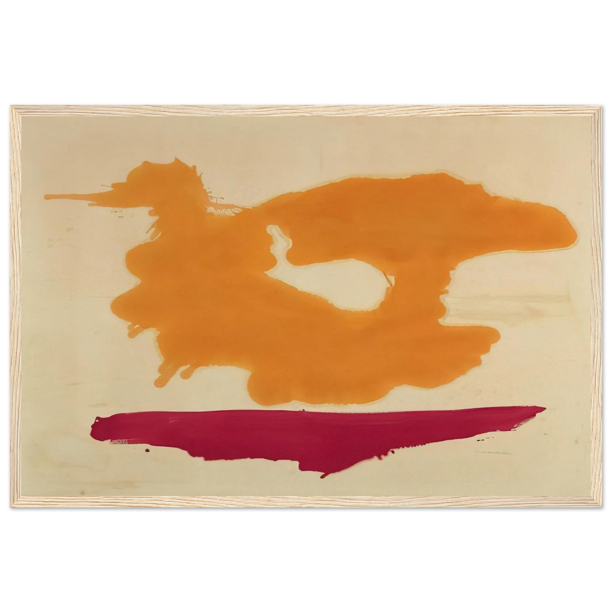 Only Orange - 1963 Framed Poster | Helen Frankenthaler Framed Prints Wall Art | Frankenthaler Helen