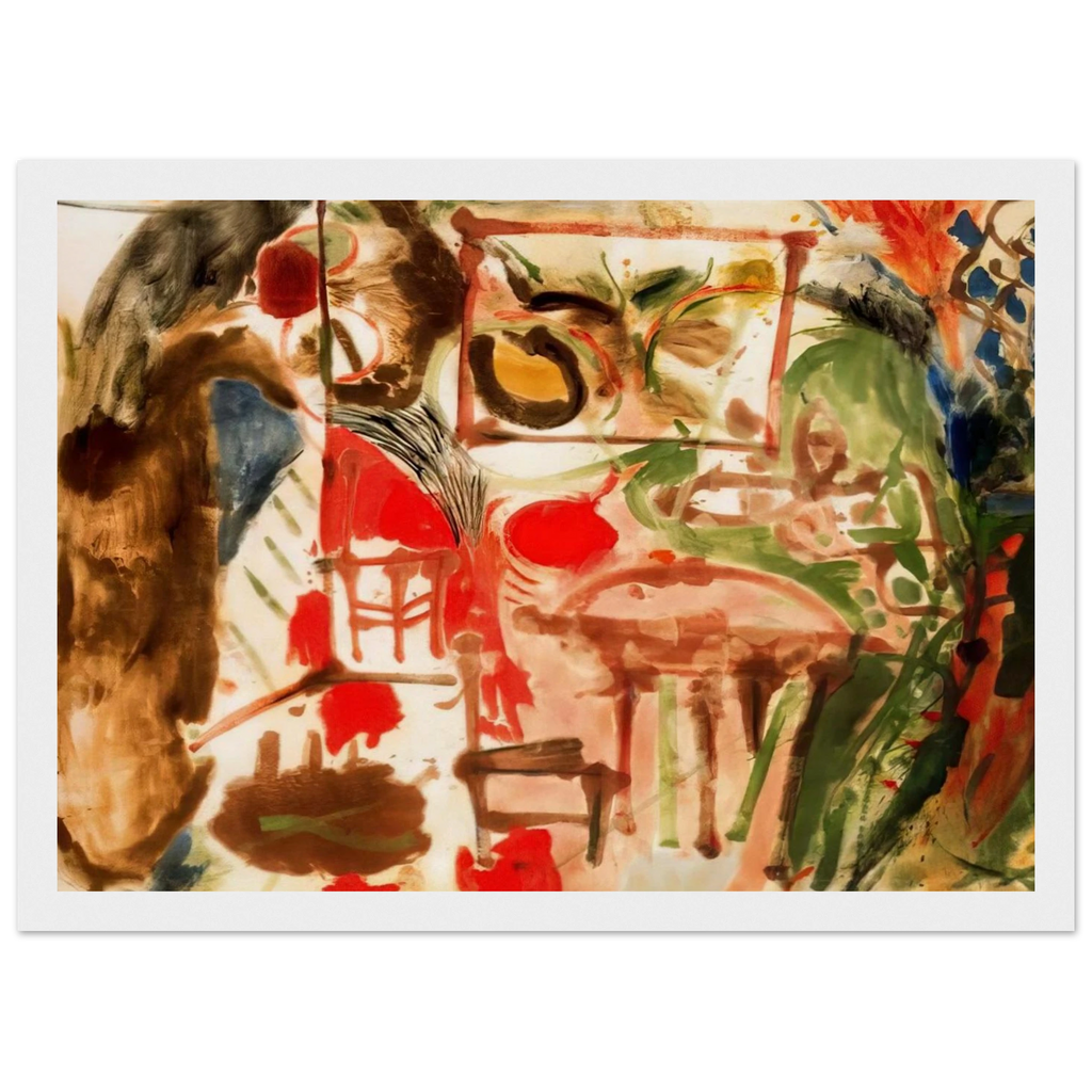 Interior - 1957 Framed Poster | Helen Frankenthaler Framed Prints Wall Art | Frankenthaler Helen