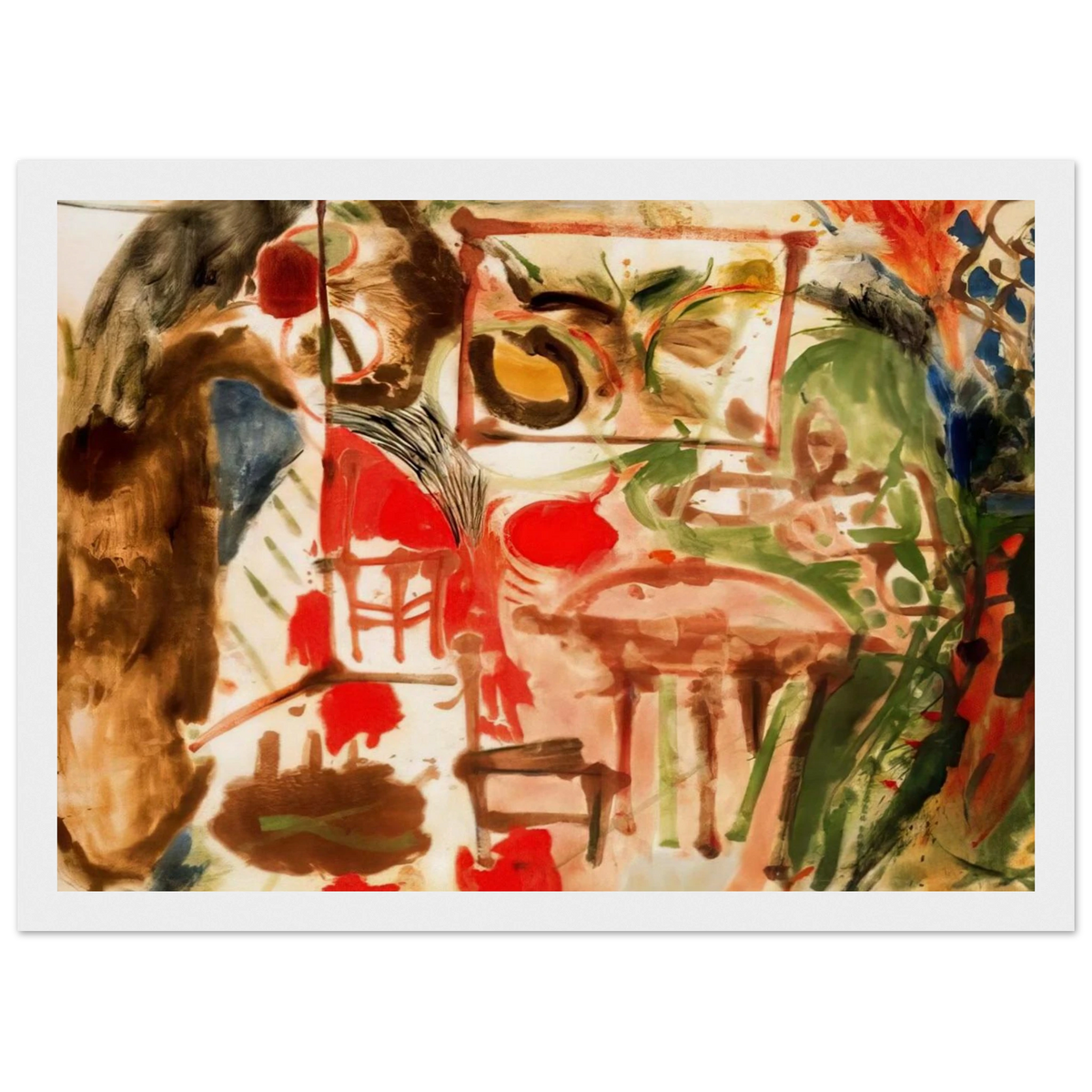 Interior - 1957 Framed Poster | Helen Frankenthaler Framed Prints Wall Art | Frankenthaler Helen