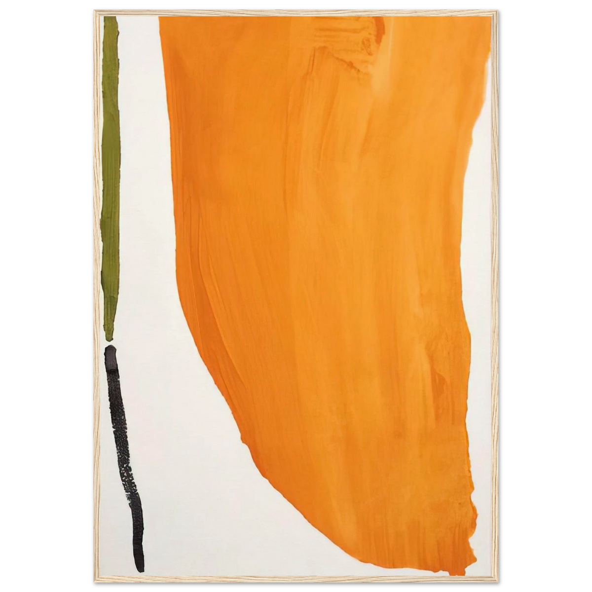 Orange Downpour - 1970 Framed Poster | Helen Frankenthaler Framed Prints Wall Art | Frankenthaler Helen