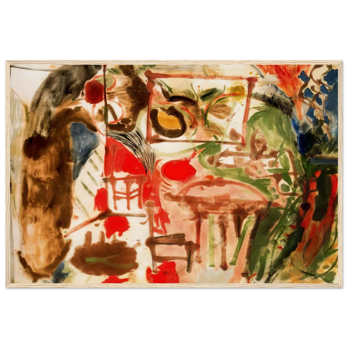 Interior - 1957 Framed Poster | Helen Frankenthaler Framed Prints Wall Art | Frankenthaler Helen