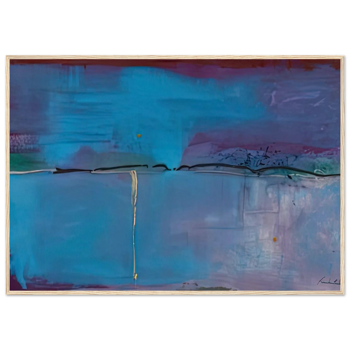 Zone Blue, 1994- Framed Poster | Helen Frankenthaler Framed Prints Wall Art | Frankenthaler Helen