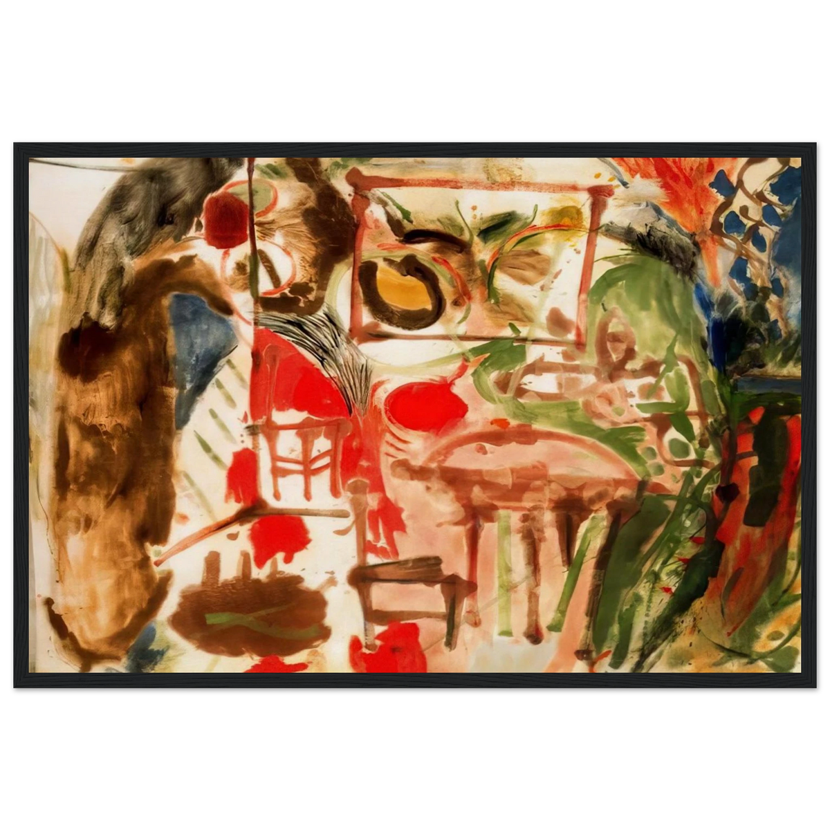 Interior - 1957 Framed Poster | Helen Frankenthaler Framed Prints Wall Art | Frankenthaler Helen