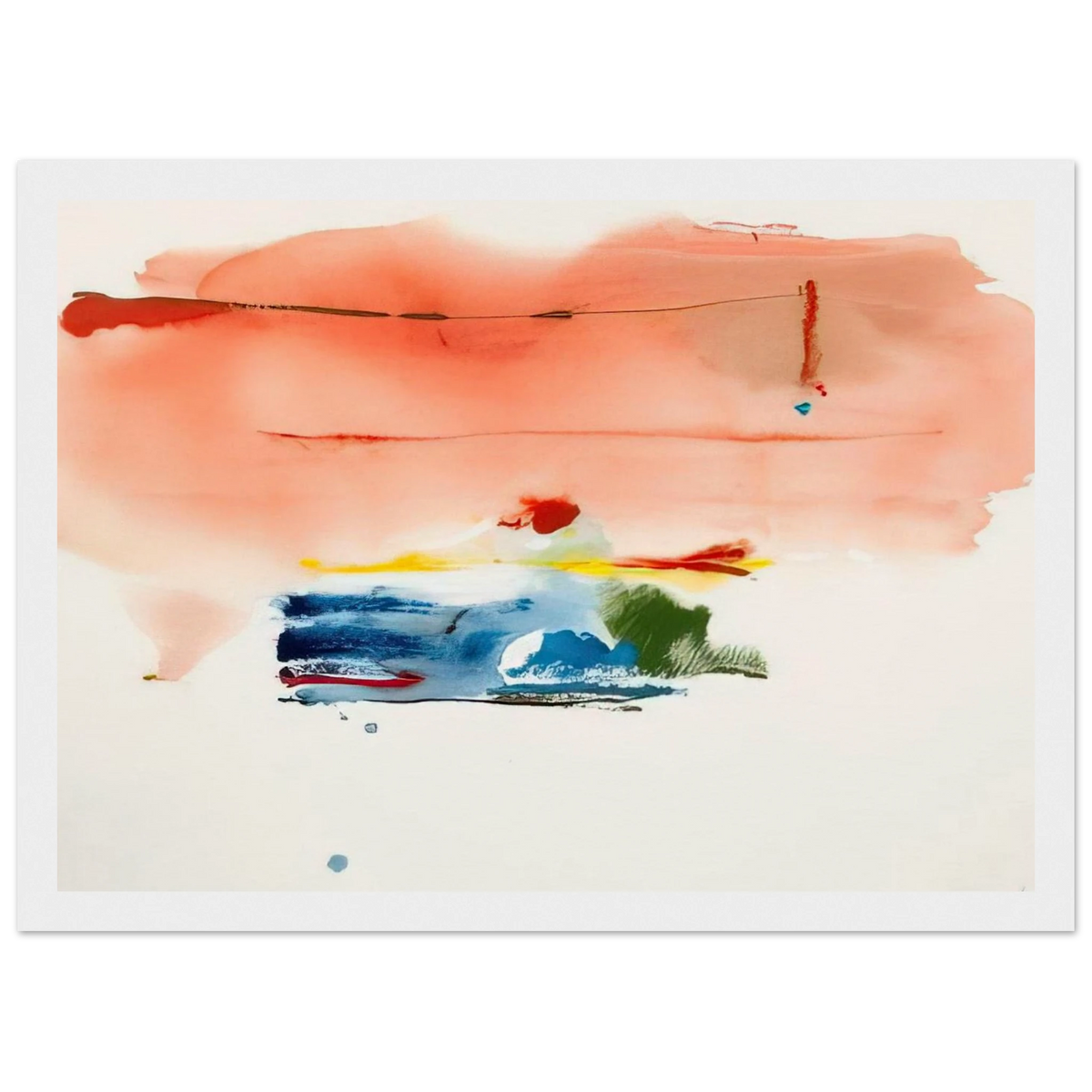 Santa Fe II - 1986 Framed Poster | Helen Frankenthaler Framed Prints Wall Art | Frankenthaler Helen