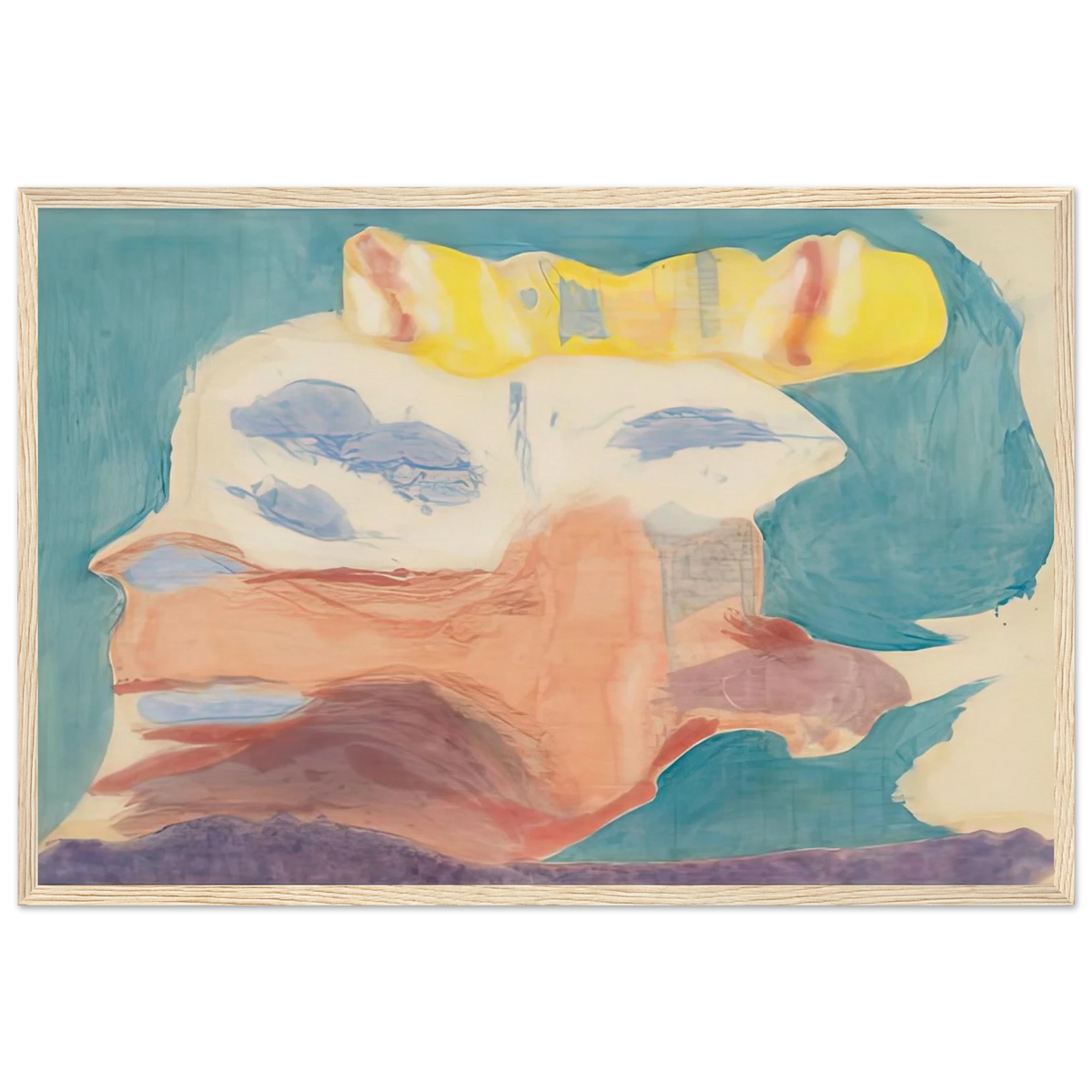 Sea Goddess, 1963- Framed Poster | Helen Frankenthaler Framed Prints Wall Art | Frankenthaler Helen