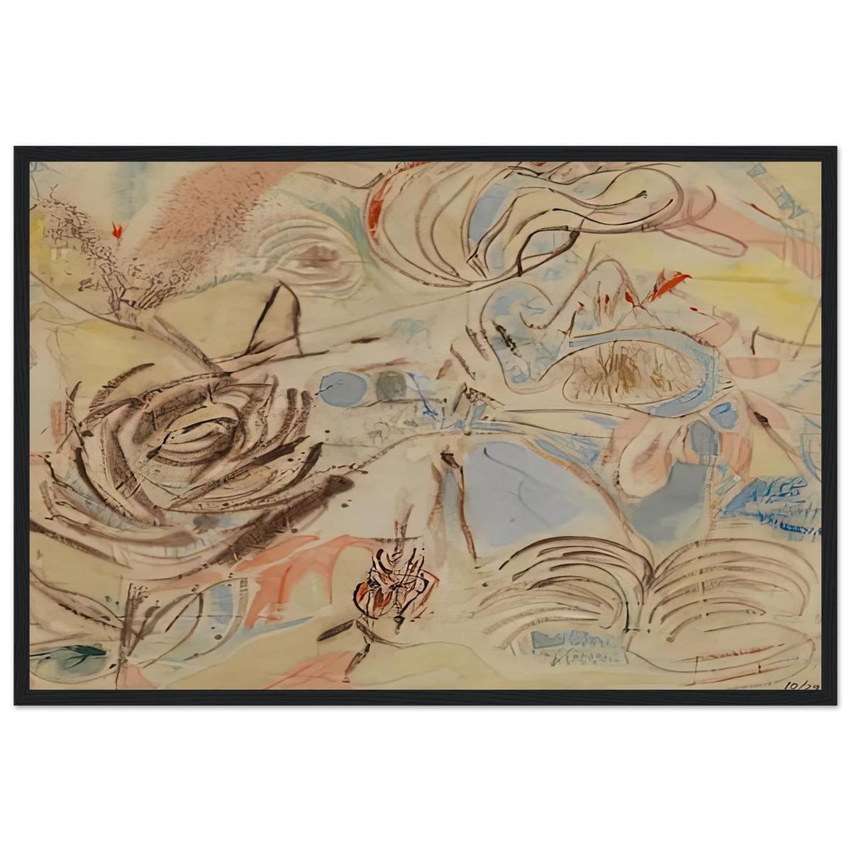 10 29 52, 1952- Framed Poster | Helen Frankenthaler Framed Prints Wall Art | Frankenthaler Helen