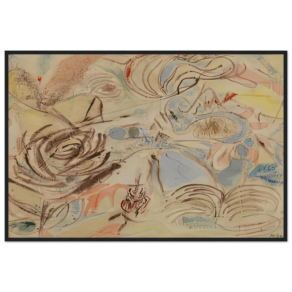 10 29 52, 1952- Framed Poster | Helen Frankenthaler Framed Prints Wall Art | Frankenthaler Helen