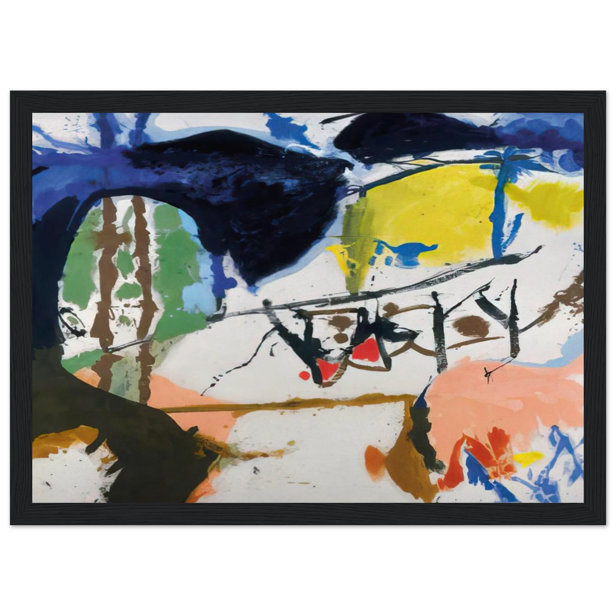 Acres - 1959 Framed Poster | Helen Frankenthaler Framed Prints Wall Art | Frankenthaler Helen